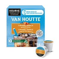 K-Cup Van Houtte Brew Over Ice Vanilla Caramel Medium Roast Ground Coffee -10 pack