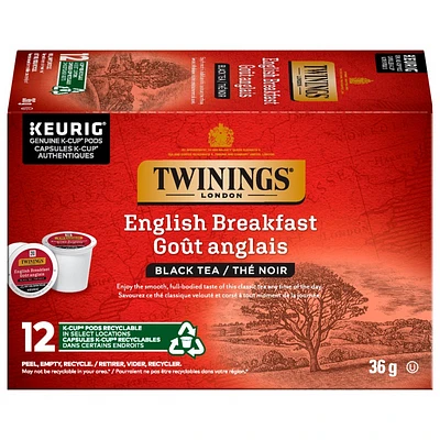 K-Cup Twinings English Breakfast - 12pk