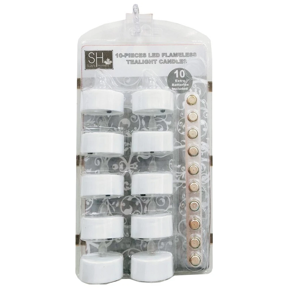 Suzy's Home Tealight Candles - White - 10pk