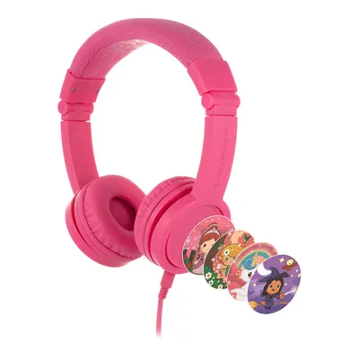 Onanoff BuddyPhones Explore+ On-Ear Kids Headphones with Mic - Rose Pink - ONOBPEXPLOREPPINK