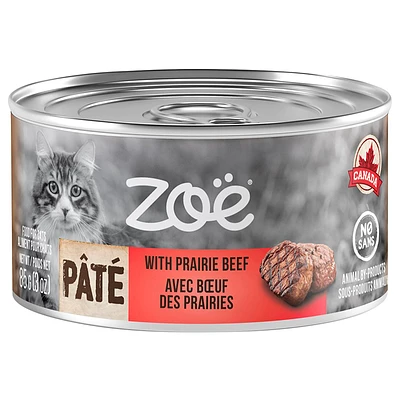 Zoe Pate Cat Food - Prairie Beef - 85g