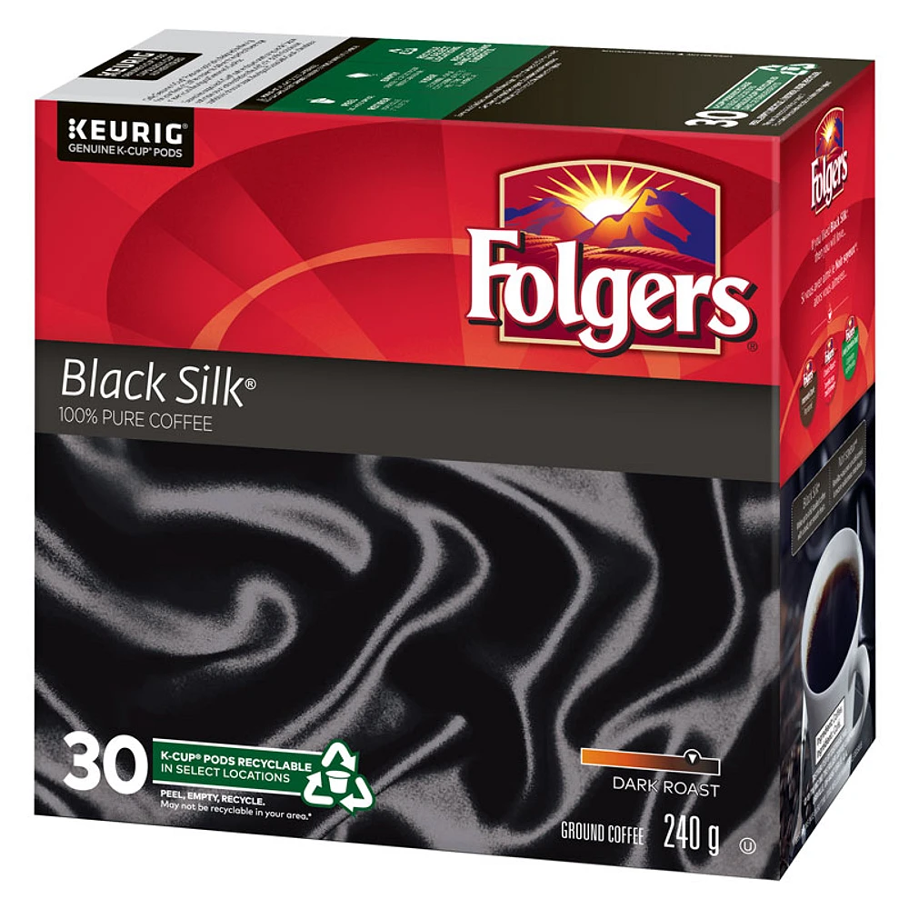 K-Cup Folgers Coffee - Black Silk - 30s