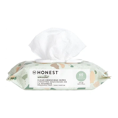 Honest Sensitive Baby Cleaning Wipes - Geo Mood - 60's