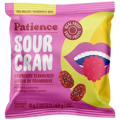 Patience Real Fruit Sourcran Candy - Raspberry - 60g