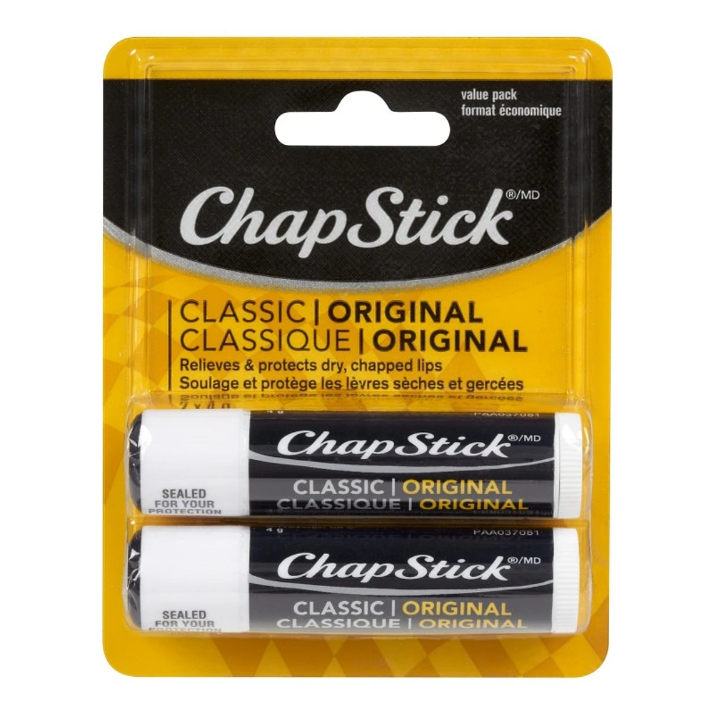 ChapStick Classic Lip Balm - Original - 2 x 4g