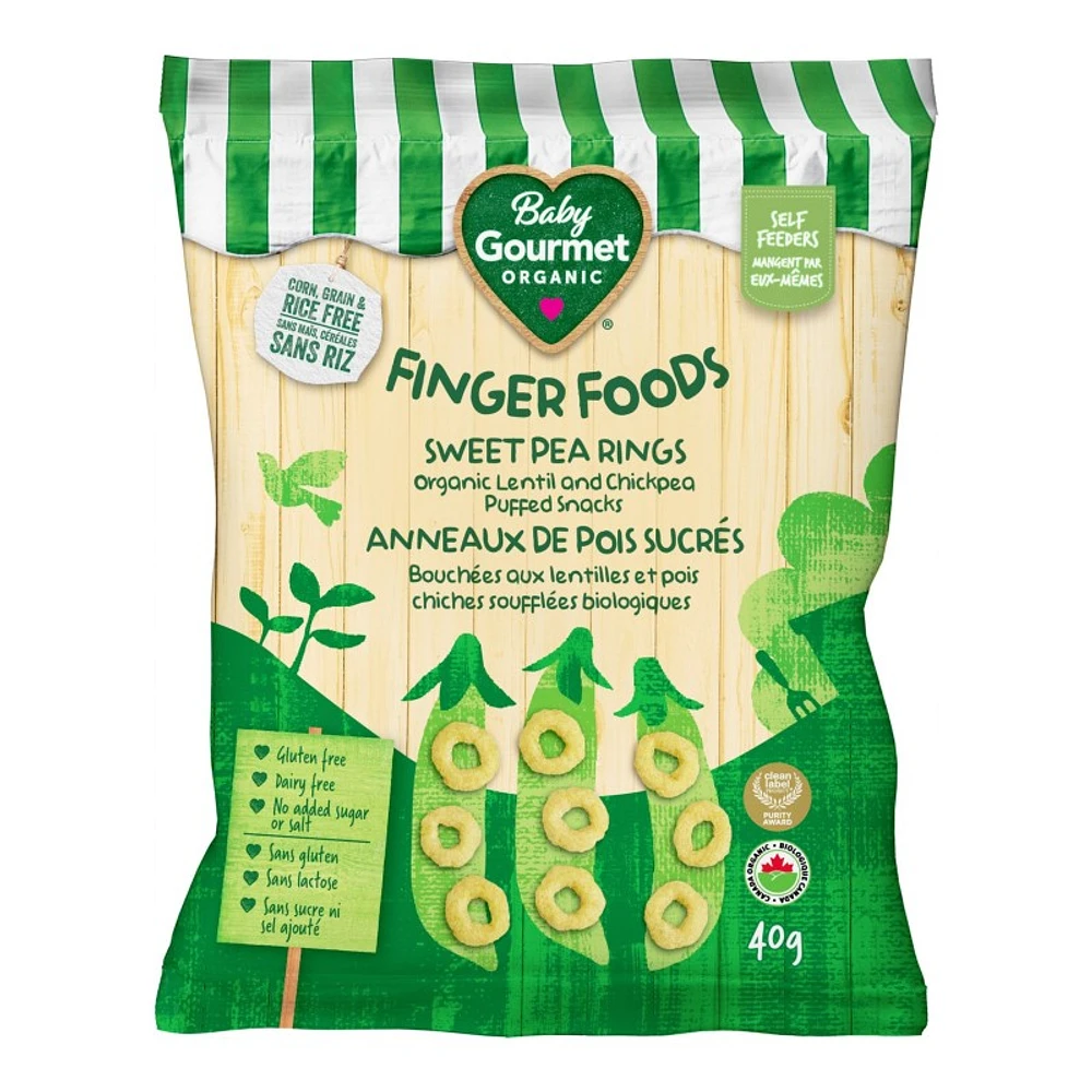 Baby Gourmet Finger Foods - Sweet Pea Rings - 40g