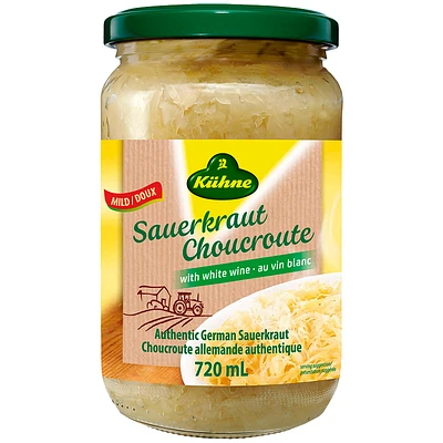 Kuhne Sauerkraut with Wine Sauce - Mild - 720ml