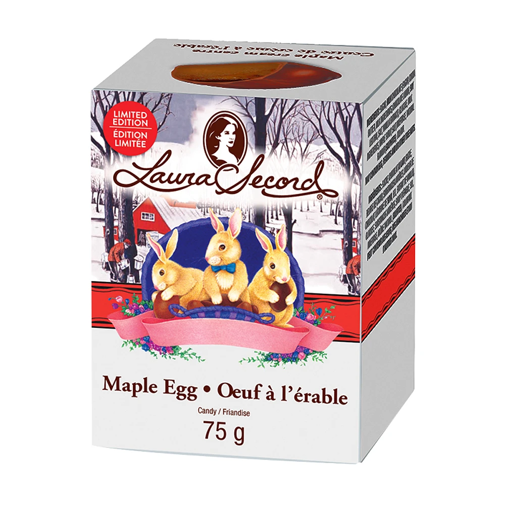 Laura Secord Limited Edition Maple Cream Milk Chocolate Egg - 75g