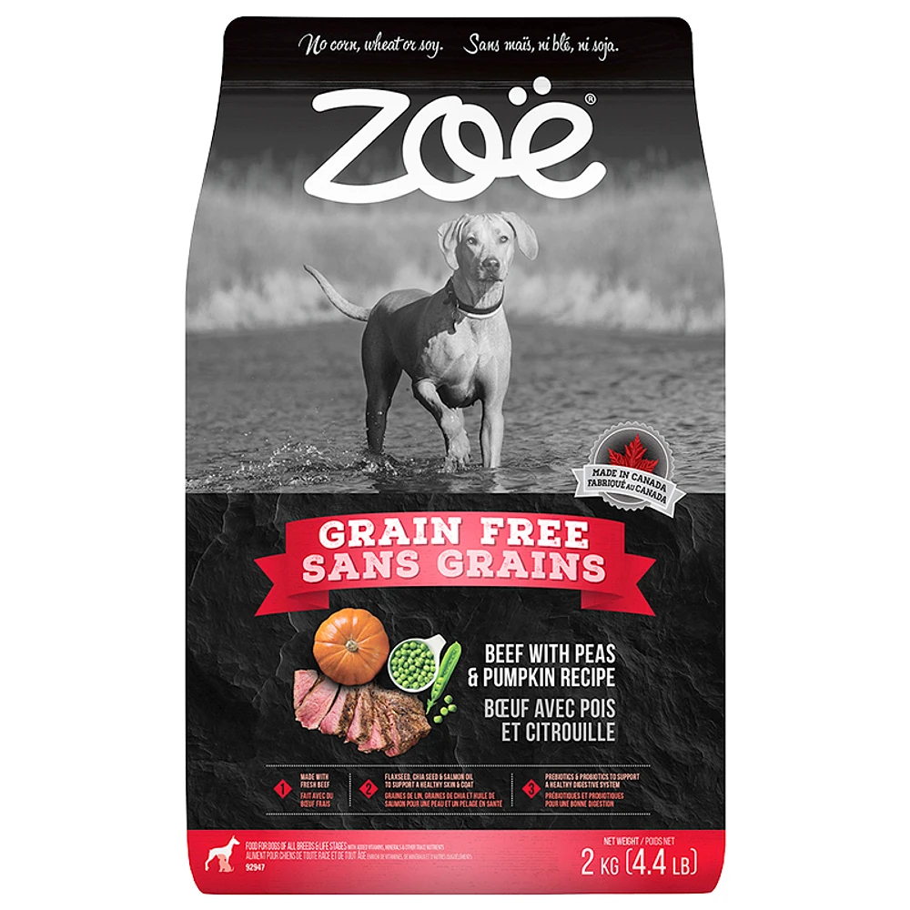 Zoe Super Bars Grain Free Dog Food - Beef with Peas & Pumpkin - 2kg