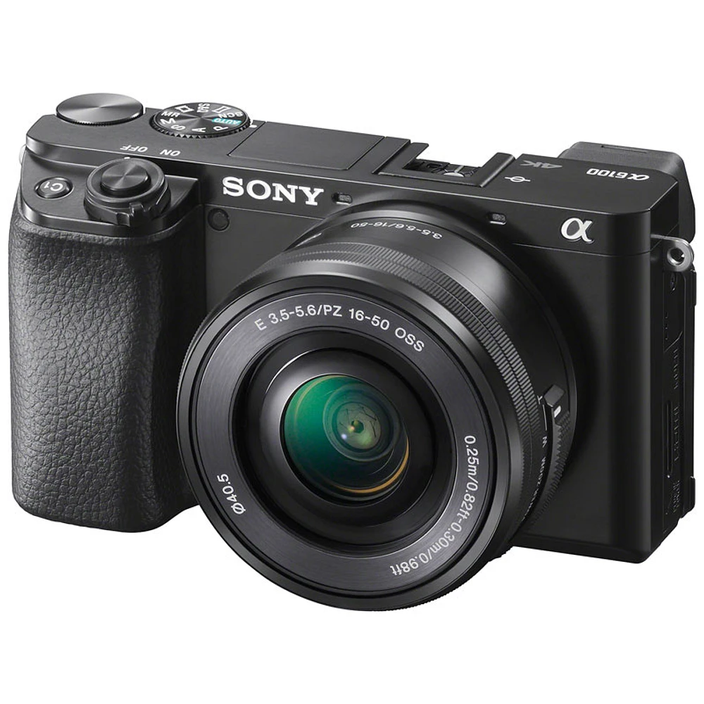 Sony Alpha A6100 with 16-50mm Lens - Black - ILCE6100LB