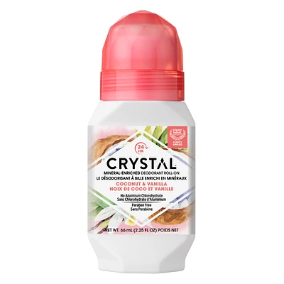 Crystal Body Roll-On Deodorant - Coconut & Vanilla - 60ml