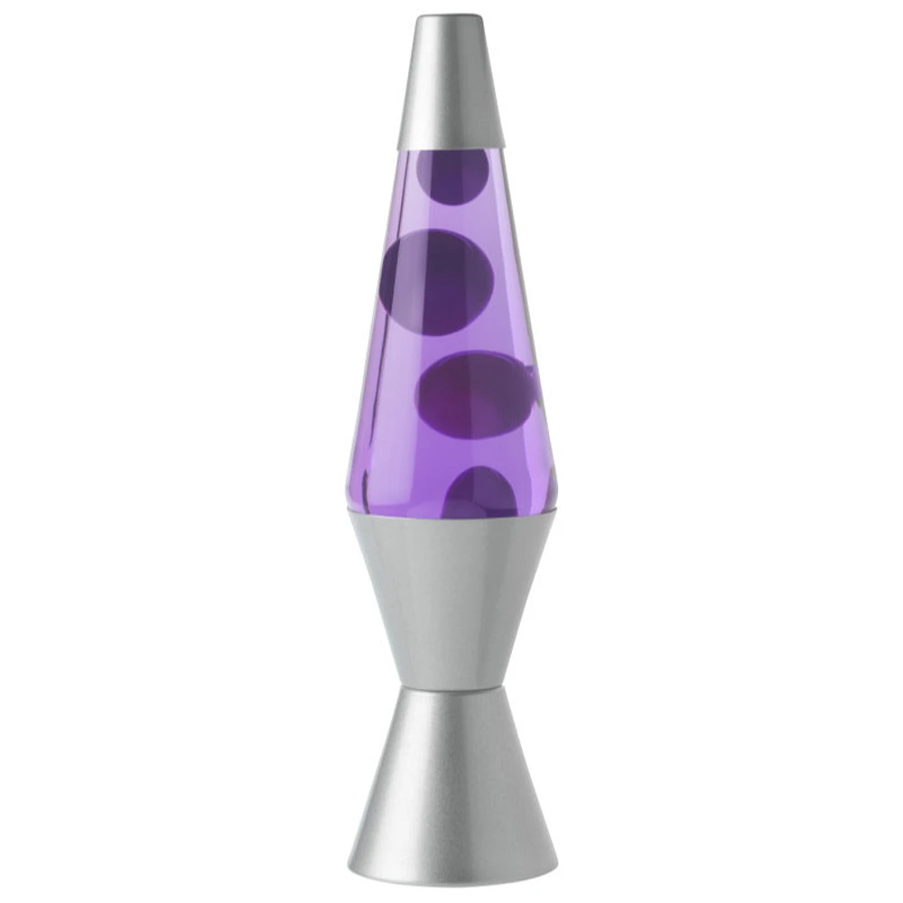 Lava Lamp - 14.5in - Black/Purple/Silver