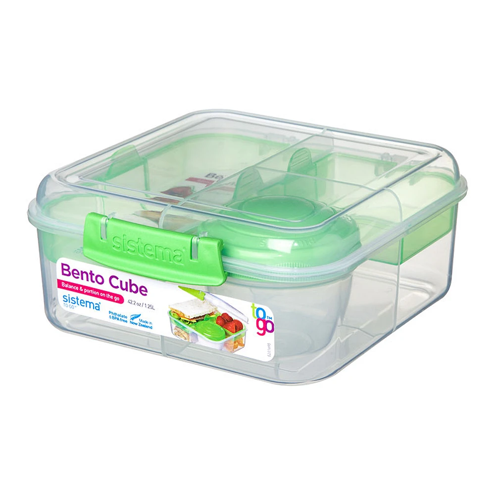 Sistema Small Bento Cube to Go Container - 1.25L - Assorted