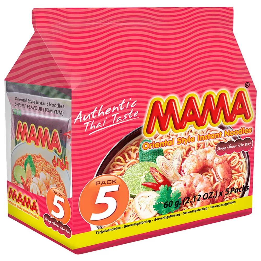 Mama Instant Noodles - Shrimp - 5x60g