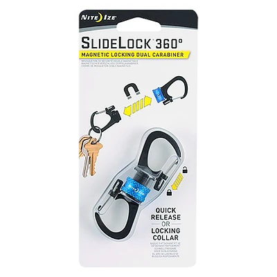 Nite Ize SlideLock 360° Magnetic Locking Dual Carabiner - MSBL-03-R7