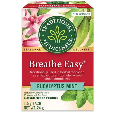 Traditional Medicinals Breathe Easy Tea - Eucalyptus Mint - 16's