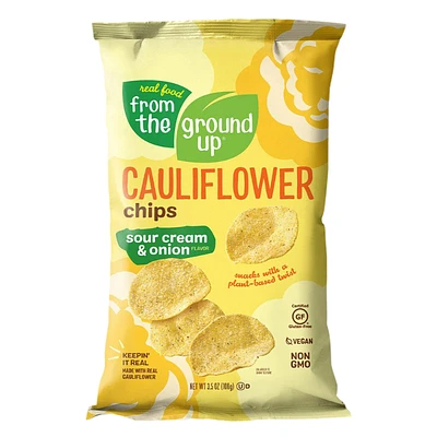 From The Ground Up Cauliflower Potato Chips - Sour Cream and Onion - 100g