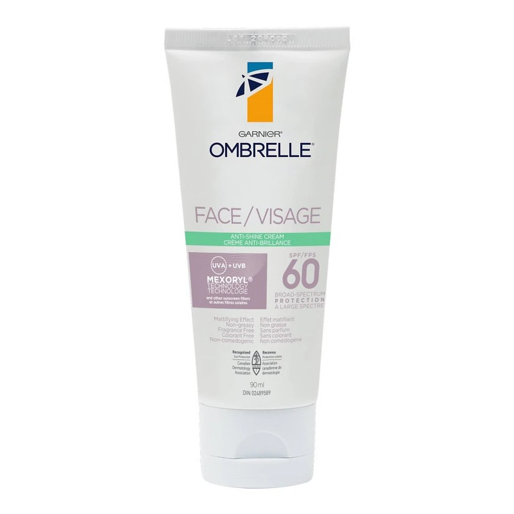 Garnier Ombrelle Face Anti-Shine Cream - SPF 60 - 90ml