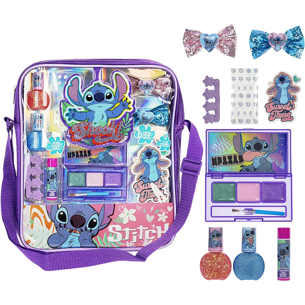 Disney Stitch Cosmetic Gift Bag Set - 9.39 x 1 x 10.88 Inches