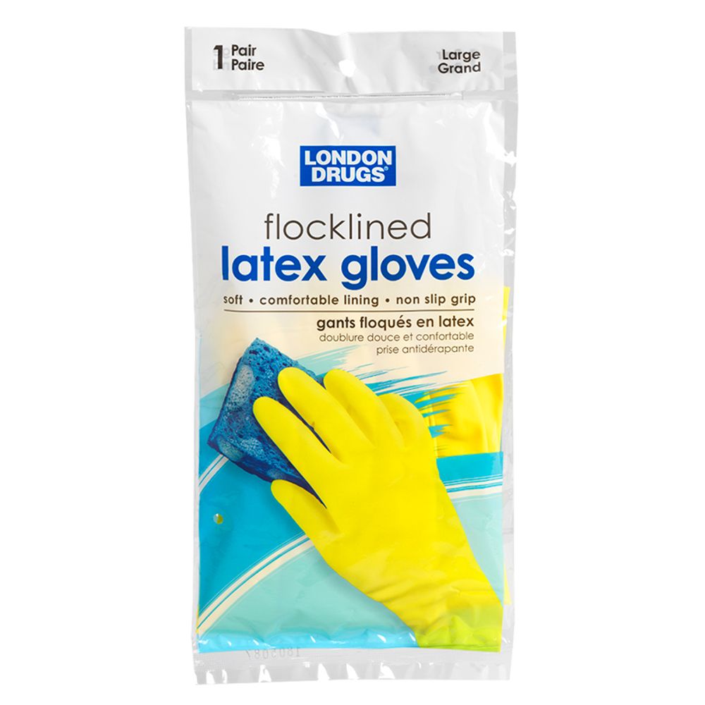 London Drugs Latex Flocklined Gloves