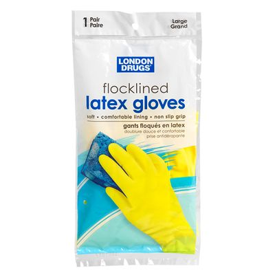 London Drugs Latex Flocklined Gloves