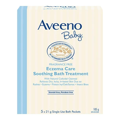 Aveeno Baby Eczema Care Soothing Bath Treatment - Sachet - 5 x 21g