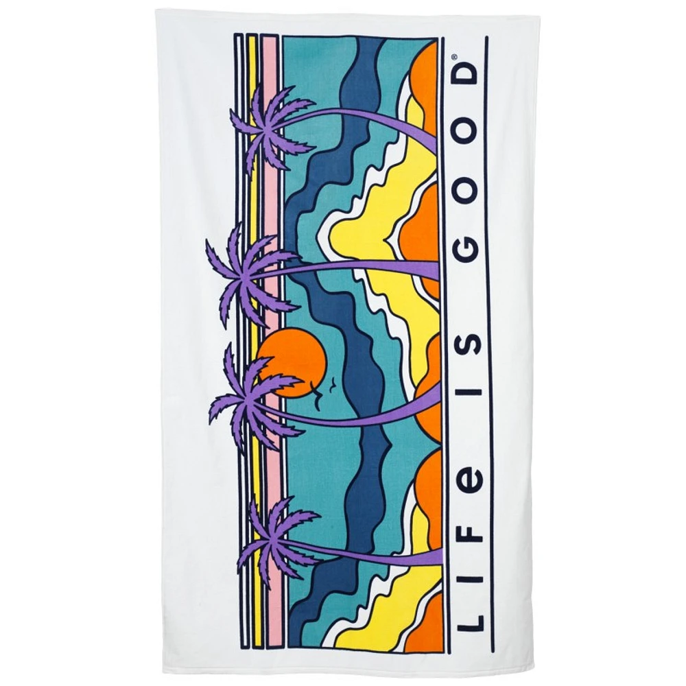 Life is Good Beach Towel - 38x65 Inch