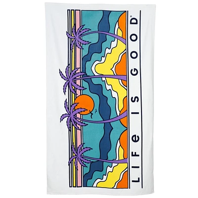 Life is Good Beach Towel - 38x65 Inch