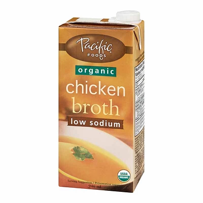Pacific Organic Low Sodium Chicken Broth - 946ml