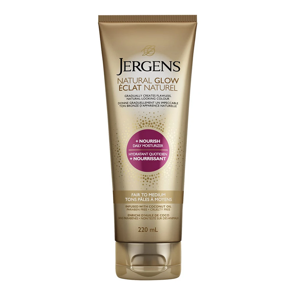 Jergens Natural Glow + Nourish Daily Moisturiser - Fair to Medium - 220ml