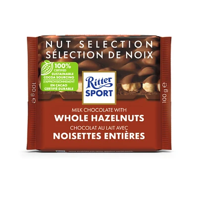 Ritter Sport - Milk Chocolate with Whole Hazelnuts - 100g