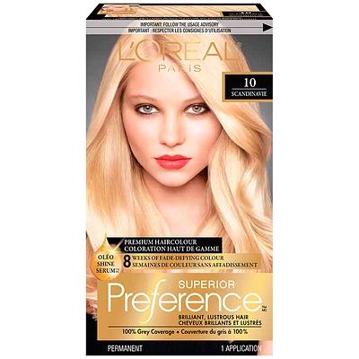 L'Oreal Superior Preference Fade-Defying Colour & Shine System - 10 Very Light Blonde