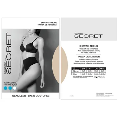 Secret Solutions Seamless Thong