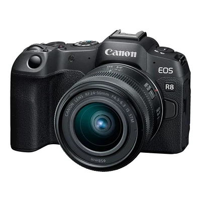 Canon EOS R8 Mirrorless Digital Camera with RF24-50mm F4.5-6.3 IS STM Lens - 5803C012