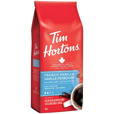 Tim Hortons Coffee - French Vanilla Light Medium Roast - Ground Coffee - 300g