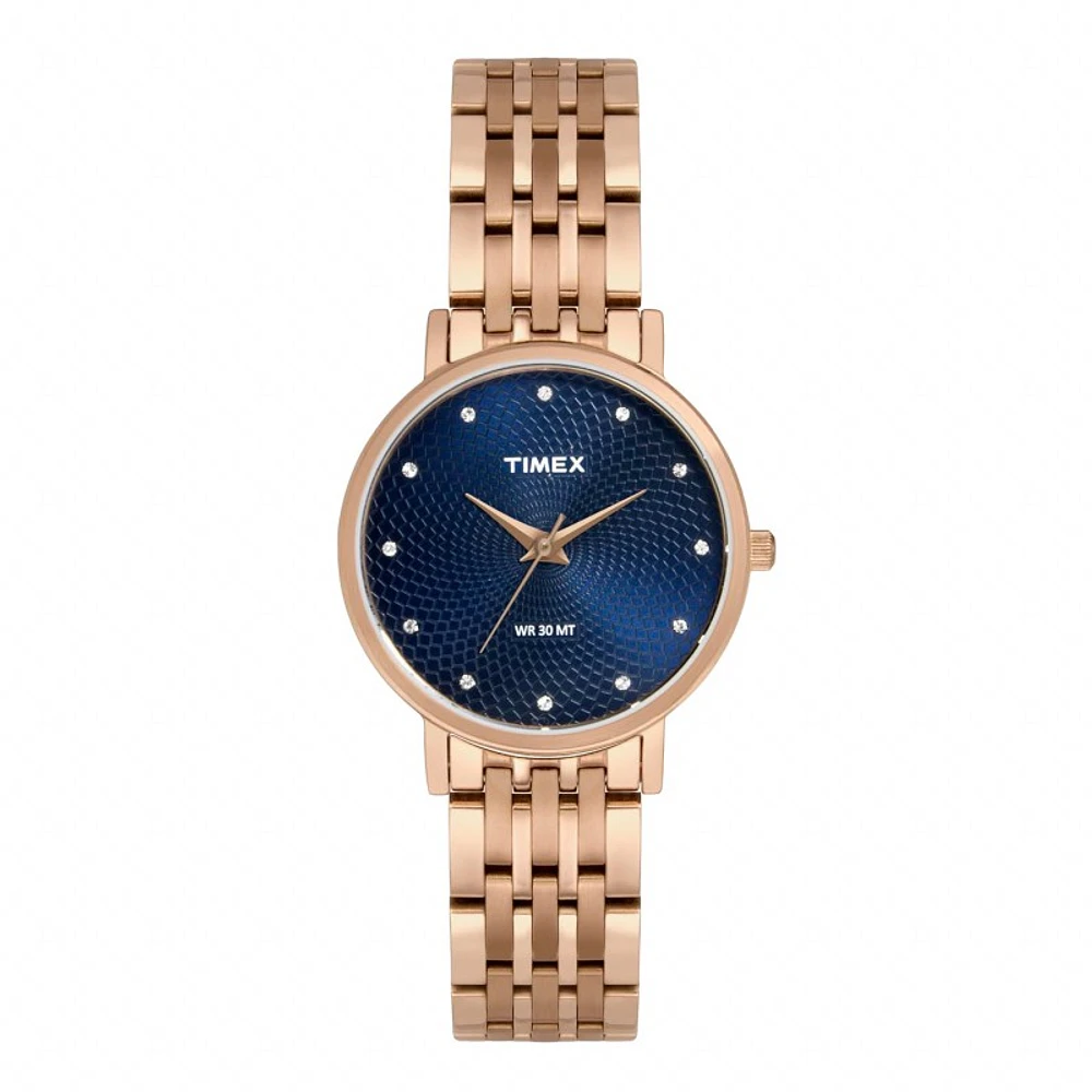 Timex Dress Collection Watch - Blue/Gold