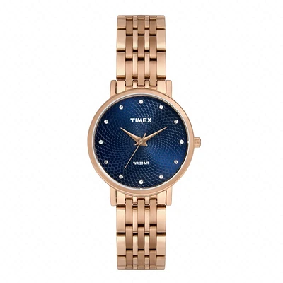 Timex Dress Collection Watch - Blue/Gold