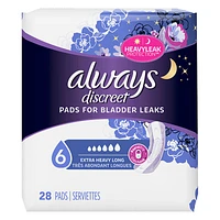 Always Discreet Pads for Bladder Leaks - Ultimate Overnight - 28s