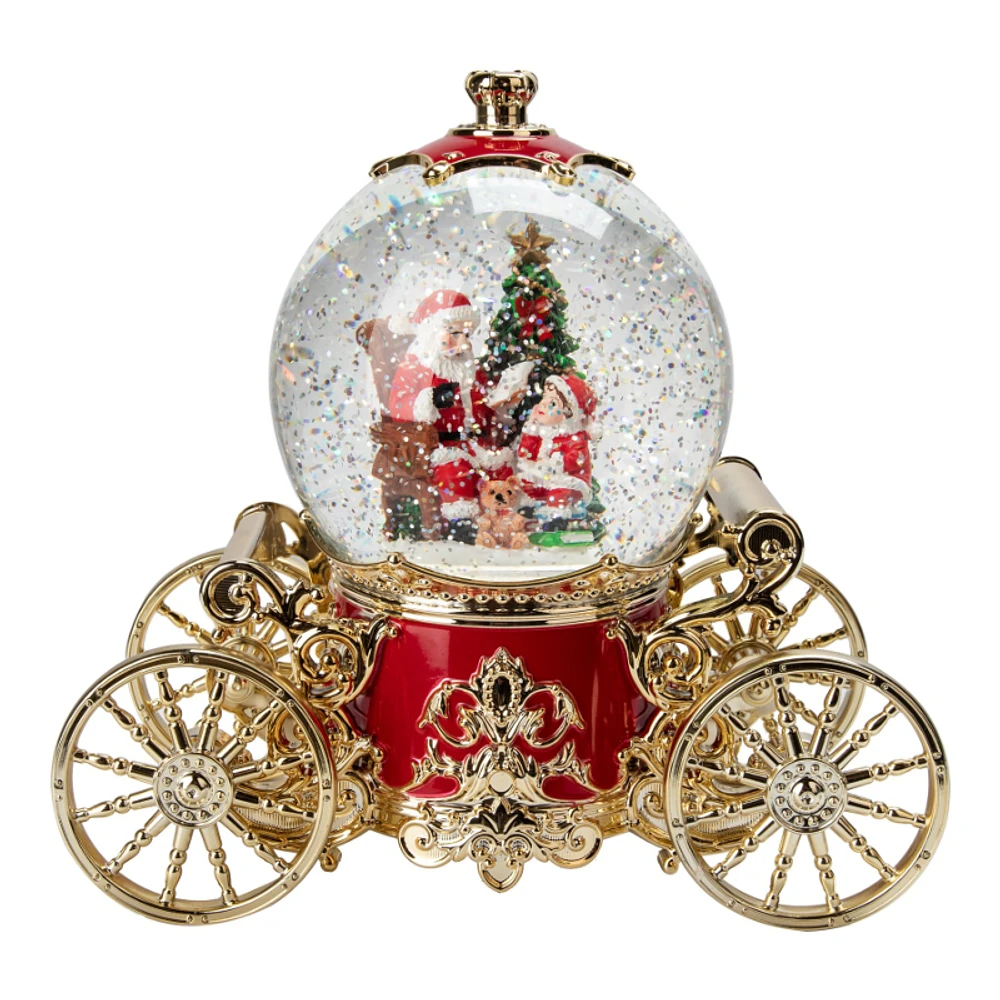 Danson Decor Decorative Sculpture - Snow Globe on Carriage