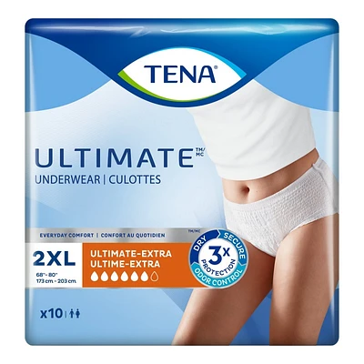 TENA Ultimate Incontinence Underwear - 2XL - 10s