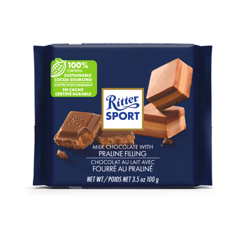 Ritter Sport - Milk Chocolate with Praline Filling - 100g