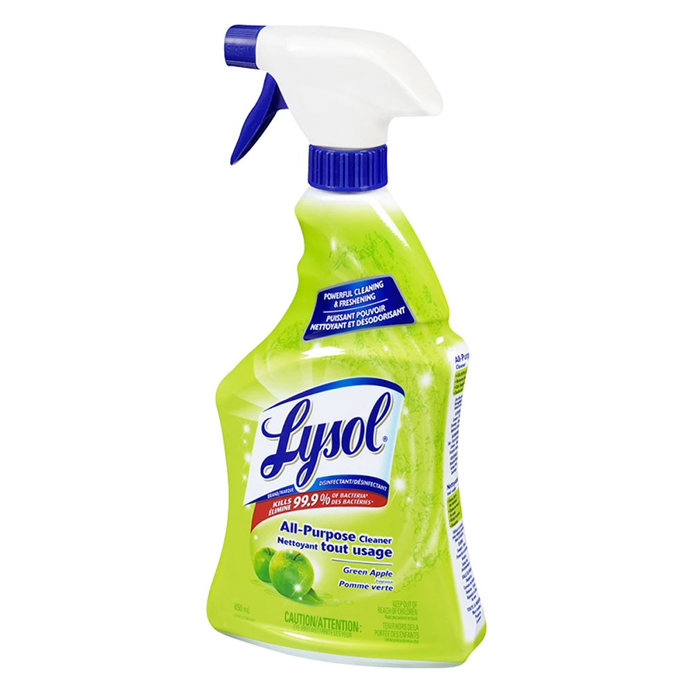 Lysol All Purpose Cleaner Trigger - Green Apple - 650ml