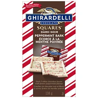 Ghirardelli Peppermint Bark Dark Chocolate Squares Bag - 138g