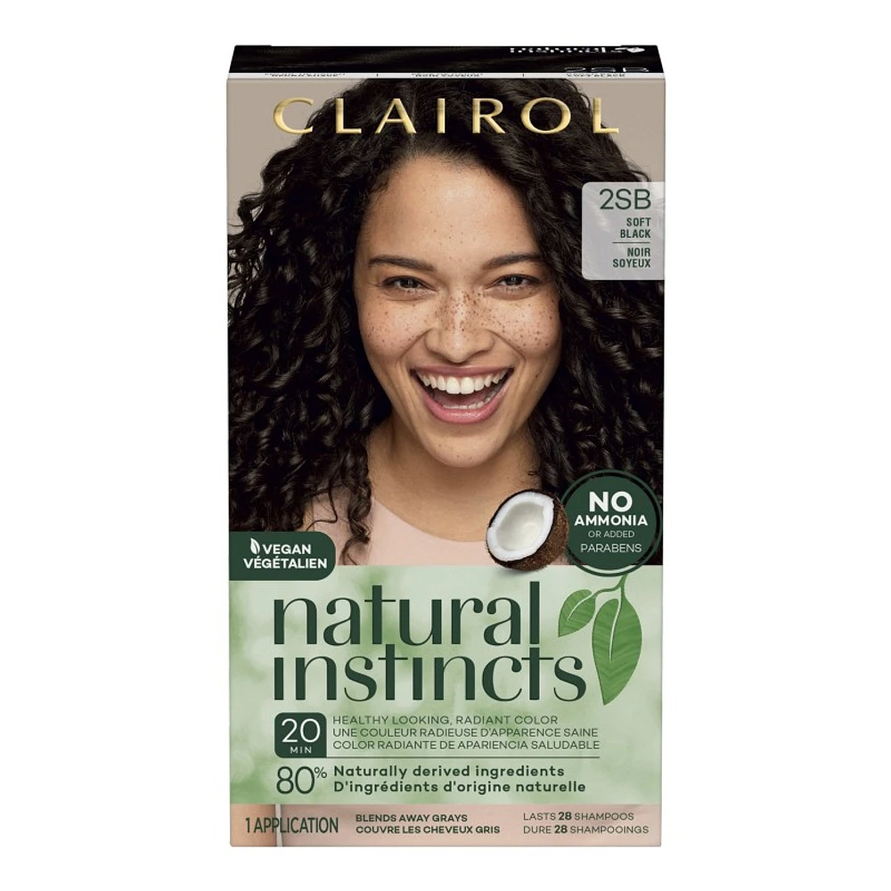 Clairol Natural Instincts Semi-Permanent Hair Colour - 2SB Soft Black