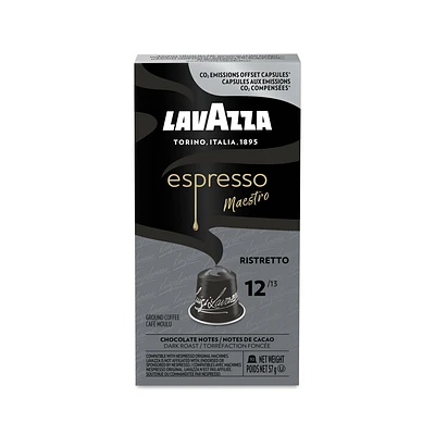 Lavazza Espresso Maestro Ground Coffee - Chocolate Notes - Dark Roast - 10s