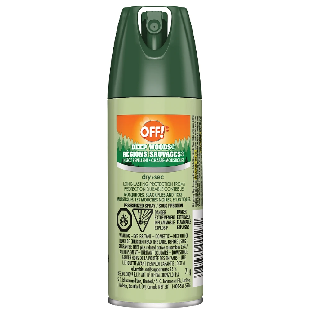 Off Deep Woods Dry Aerosol Insect Repellent - 118ml