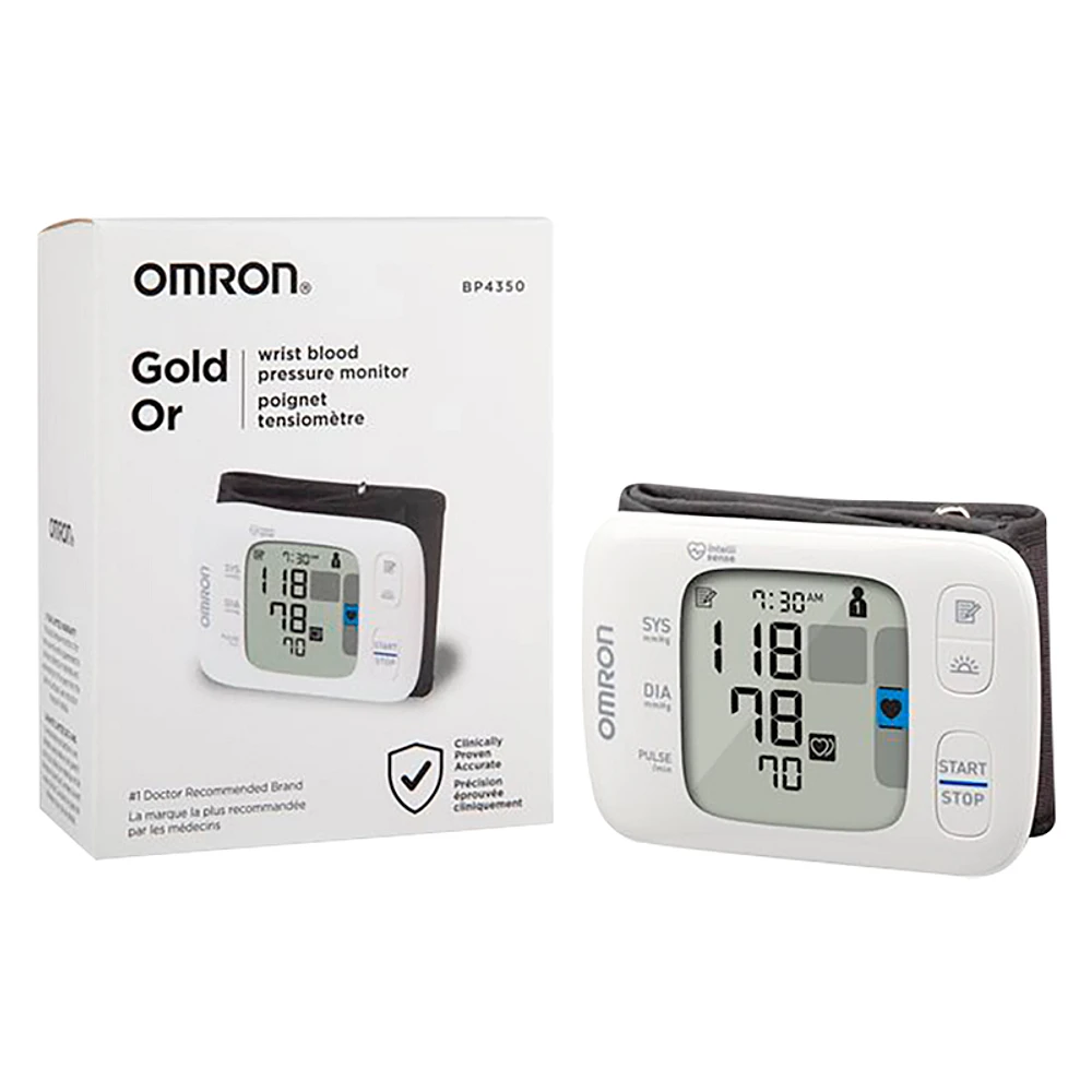 Omron Gold Or Wrist Blood Pressure Monitor - BP4350