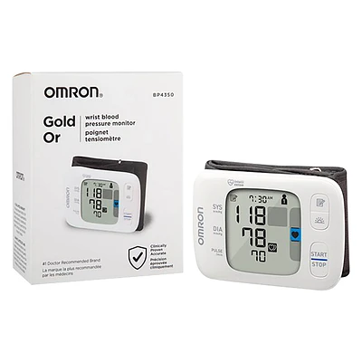 Omron Gold Or Wrist Blood Pressure Monitor - BP4350