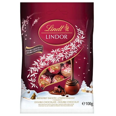 Lindt Lindor Double Chocolate Mini Balls - 100g