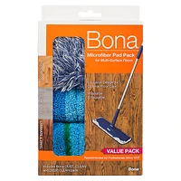 Bona Microfiber Mop Pad Pack - 3 piece